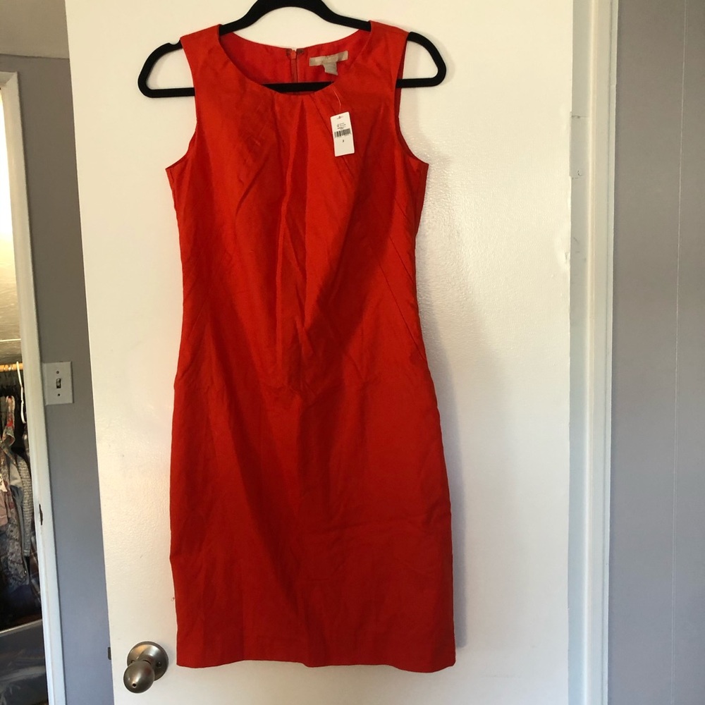 NWT banana reublic red midi dress